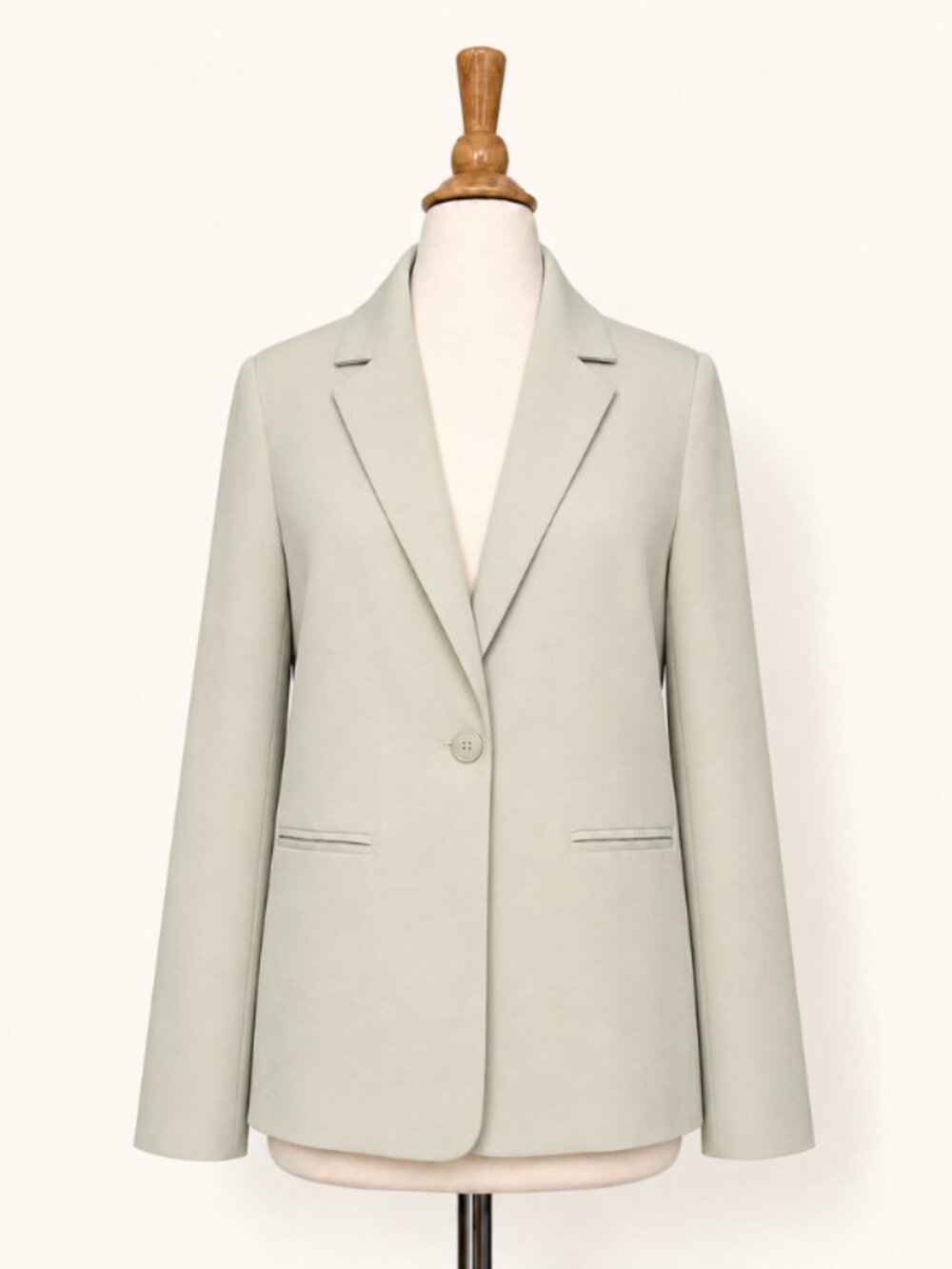 Sage Green Single Breasted Blazer